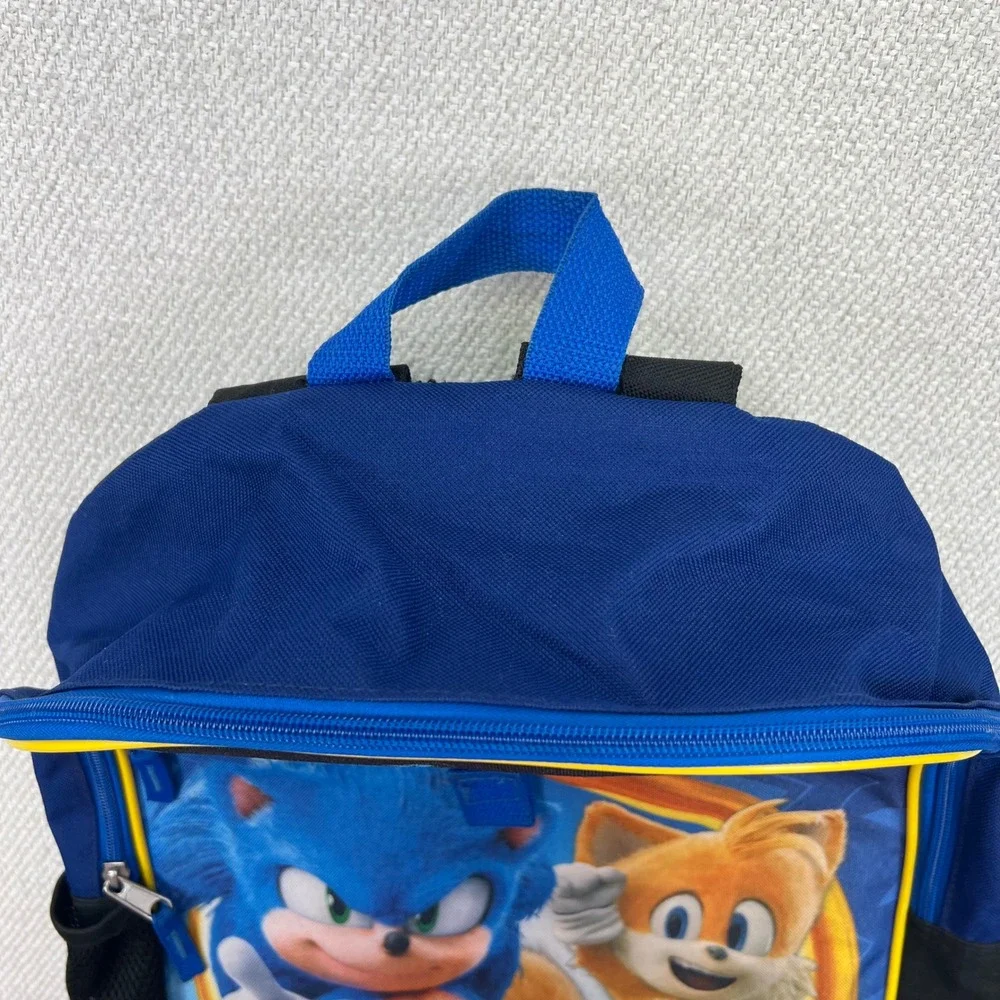 Bioworld Sonic the Hedgehog 2 Backpack Kids Blue Gotta Go Faster Tails Graphic